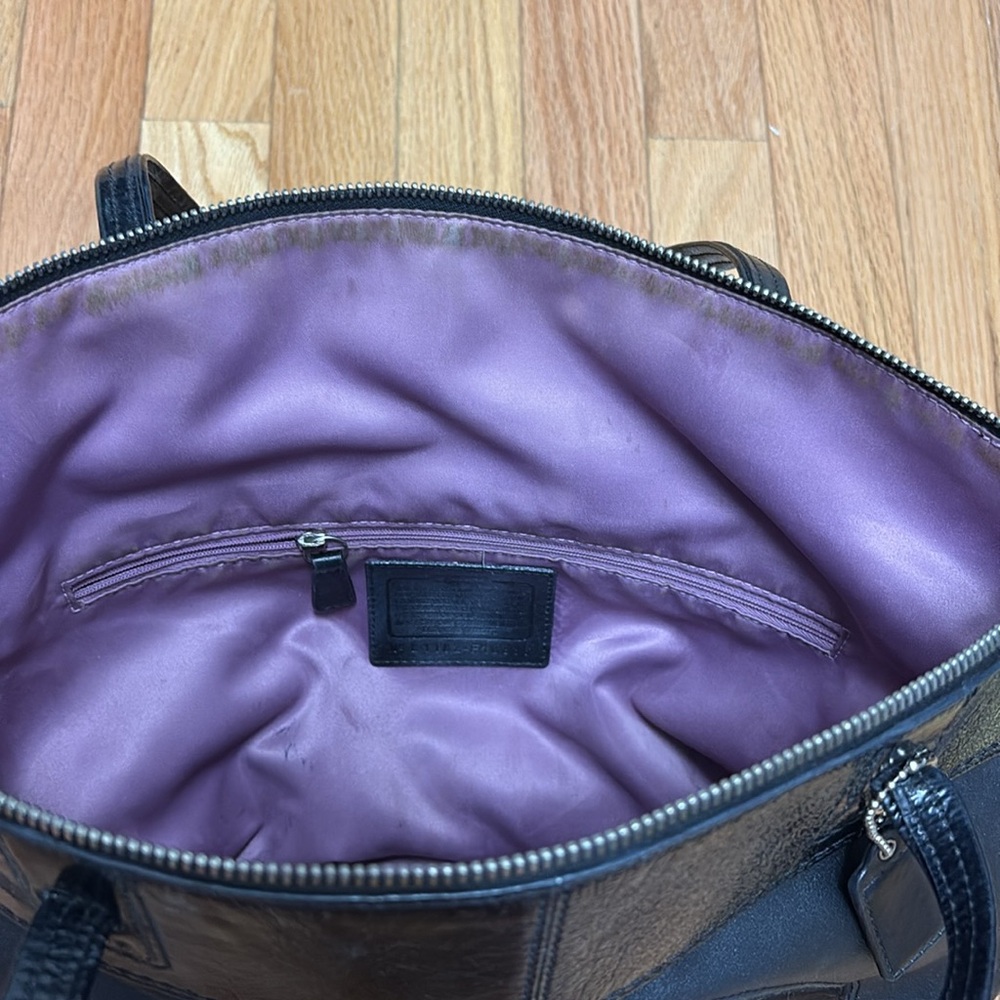COACH Large Black Zippered Tote Bag‎ - Picture 12 of 13